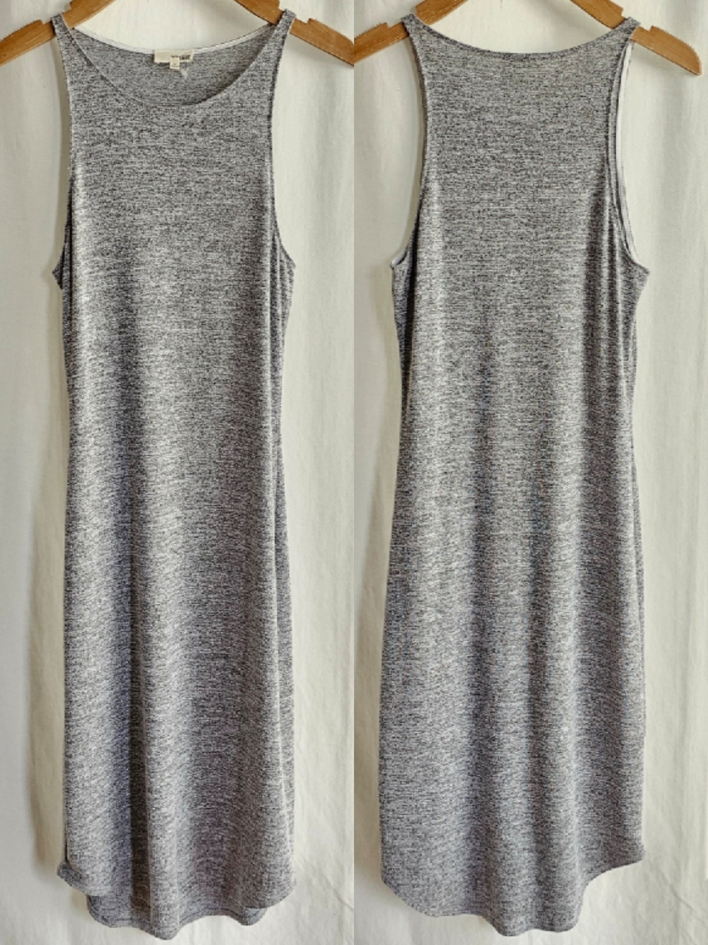 Aritzia Wilfred Free Heather Grey Sleeveless Knit Midi Dress - Picture 12 of 16